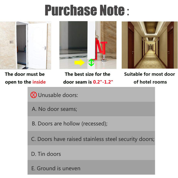 Picture of Purchase notes on Portable Lockdown Door Barricade