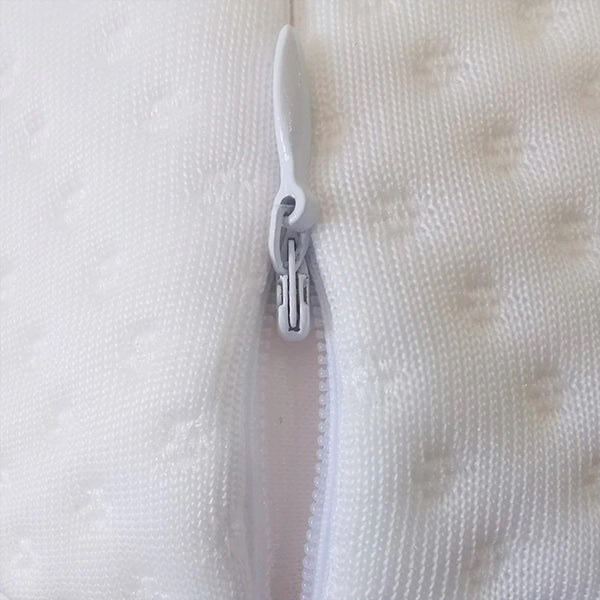 Slow Rebound Pressure Foam Pillow zipper close up