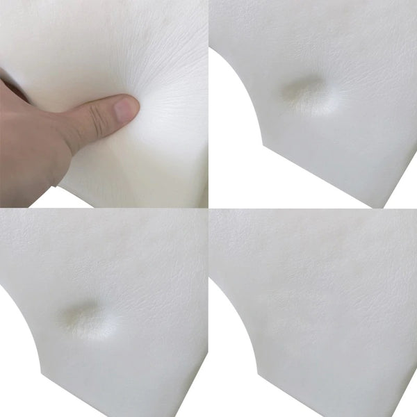Slow Rebound Pressure Foam demonstration by applying pressure with finger on Slow Rebound Pressure Foam Pillow 