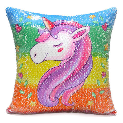 Rainbow Unicorn Pillow cover