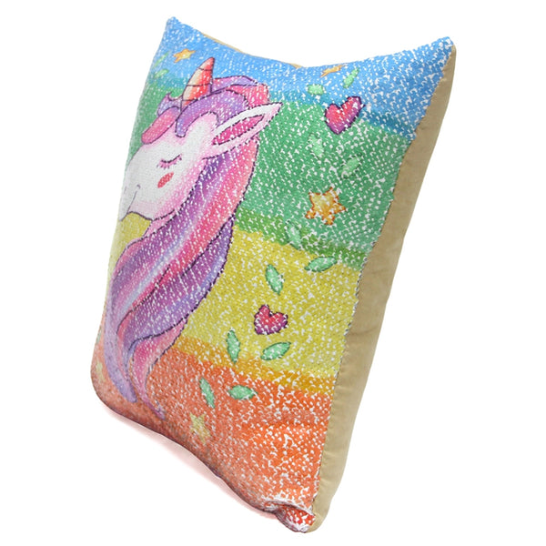 Rainbow Unicorn Pillow cover side view