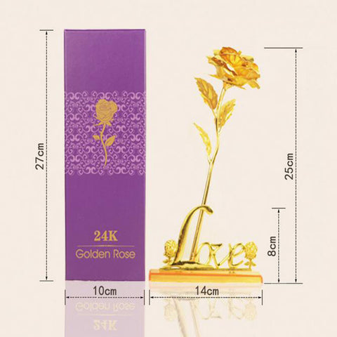 Golden Rose With Love Stand Messurments