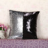 Black and Silver sequins mermaid pillow