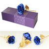 Blue Golden Rose On Box 3 Different Angles