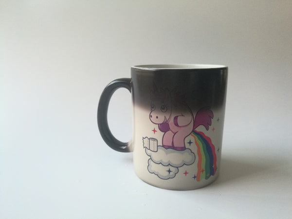 Be A Unicorn Mug starting to reveal unicorn