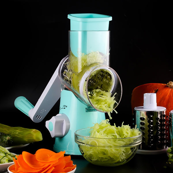 Green Multi-Function Vegetable Slicer & Cutter Shredding