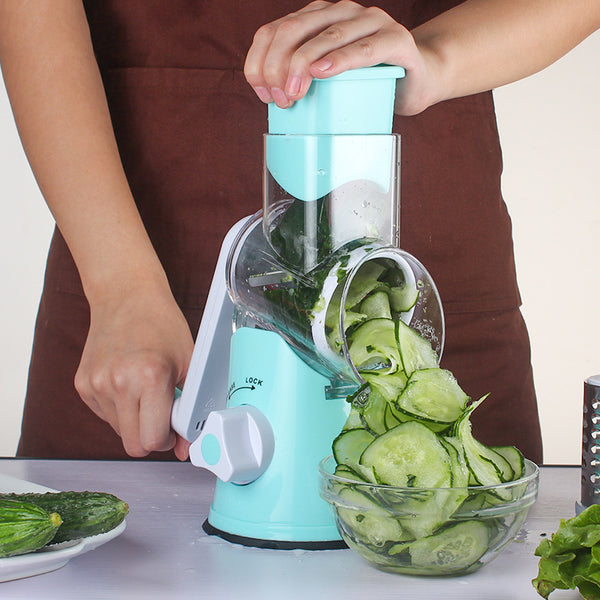 Blue Multi-Function Vegetable Slicer & Cutter Dicing Pickles