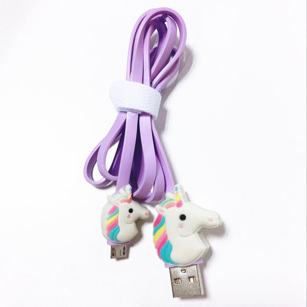 Android Rainbow Unicorn Cable Charger