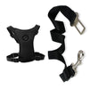 Black Car Seat Belt leash and Breathable Mesh Harness